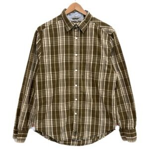 Canterbury of New Zealand Mens Plaid Button Down Shirt Size M Long Sleeve Cotton